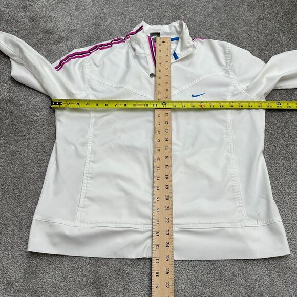 Nike Medium Weight Active Jacket Women XL White Full Zip Pocket Athletic Outdoor - Picture 7 of 16